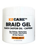EZCARE Braid Gel Black Castor Oil/Caffeine/Non-Flaking/Moisturizing/Frizz Control/Grip Styling/All Hair Texture/Extra Hold (16 oz.)