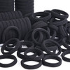 J-MEE Hair Bands 100PCS Seamless Cotton Ponytail Holders Scrunchies Hair Accessories for Thick Hair (black)