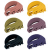 Hair Claw Clips for Thin, Medium & Thick Hair - 2.6 Inch Strong Matte Flower Jaw Clips for Women, Girls & Kids, Non-Slip Clamps with Gift Box (6 Pack