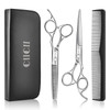 CIICII Hair Cutting Scissors Shears Kit, Professional Barber Haircut Scissors Set (6.7 Inch Hair Beard Hairdressing Trimming Haircutting Thinning She
