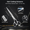 CIICII Hair Cutting Scissors Shears Kit, Professional Barber Haircut Scissors Set (6.7 Inch Hair Beard Hairdressing Trimming Haircutting Thinning She