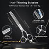 CIICII Hair Cutting Scissors Shears Kit, Professional Barber Haircut Scissors Set (6.7 Inch Hair Beard Hairdressing Trimming Haircutting Thinning She