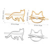 FRCOLOR Cat Hair Clip, 4 Pieces Metal Novelty Pearl Cat Shaped Hair Clips Cute Small Cat Barrettes Hairpins for Women Girls
