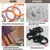 KANPRINCESS Hair Tie Bracelet, 10Pcs Boho Hair Ties For Girls and Women, Elastic Hair Ties, Hair Bands For Ponytails, Ponytail Holder For Daily Life,