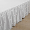 Tufted Bed Skirt Queen Size, Ruffled Bed Skirts with Split Corners, Queen Bed Skirting 12 Inch Drop Dust Ruffle with Platform, Boho, White, 12'' Quee