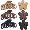 OWIIZI Hair Clip, Large Claw Clips for Thick Hair, Non-Slip Cute Flower Matte Big Hair Clips, Strong Hold Barrette Jumbo Hair Clips for Women, 6 Piec