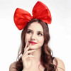 Bow Headband Hair Bands Big Bow Hair Hoops Women's Party Decoration Headpiece Cosplay Costume Handmade Hair Accessories - 1 Pack Red