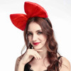 Bow Headband Hair Bands Big Bow Hair Hoops Women's Party Decoration Headpiece Cosplay Costume Handmade Hair Accessories - 1 Pack Red
