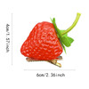 Jaczora 6 PCS Strawberry Hair Clips, Realistic Fruit Hair Barrettes for Girls, Cute Hairpin with Bow, Hair Accessories for Girls, Wide Application
