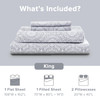 Comfort Spaces 100% Cotton Sheets King, Breathable, Naturally Cool Cotton Sheets, Soft Cotton Bed Sheets with 14" Elastic Pocket Fits up to 16" Mattr