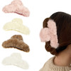 4pcs Fuzzy Faux Fur Claw Clips for Thick Thin Hair - Non-slip, Fluffy, Large - Winter Hair Barrettes Accessories for Women Girls