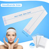Noverlife 100PCS Disposable Spa Facial Headbands, Elastic Headband Wrap with Adjustable Magic Tape, Stretch Non-Woven Facial Bandeau, Soft Skin Care