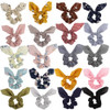 AOPRIE Chiffon Hair Bunny Ear Scrunchies with Bow - 20Pcs Elegant Hair Elastics, Ponytail Holders & Soft Hair Bands