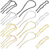12Pcs Metal Hair Side Combs French U-Shape Twist Comb Pins for Updo Hair Bun, No Slip Clips Forks Accessories Vintage Hairstyles Tools for Women Girl