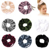Premium Velvet Scrunchies with Zipper Pouch - Hair Ties with Hidden Pocket, Soft Elastic Hair Bands for Women and Vsco Girl Stuff (8 Pcs B)