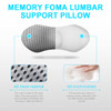 Panduo Lumbar Support Pillow for Office Chair, Memory Foam Lumbar Pillow for Lower Back Pain Relief (Grey)