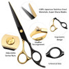 Professional Black Gold Hairdressing Scissors Hair Cutting Sets Salon Multifunctional Straight Shears Teeth Scissors Thinning Shears blending shears