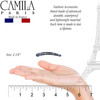 Camila Paris CP3094 French Hair Barrettes Clips, Snap Hair Slides Clic Clac for Women, Styling Girls Side Slide-in Metal Snap Pin Hair Accessories fo