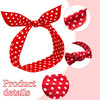 Hicarer 2 Pcs Polka Dot Headbands for Women Halloween Headband Retro Bandana Dress up 50s Outfit Wire Hairband Vintage Headwrap Cosplay Party Hair Ac