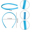 Duufin 30 Pieces Satin Headbands for Girls DIY Craft Headband 1cm Plain Girls Headband Colorful Satin Coverd Headbands, 30 Colors
