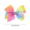 Baby Girls Hair Clips Rainbow Ribbon Hair Bows Colorful Hair Bow Clip 4 Inch Pride Hair Accessories for Women Toddlers TS01 (Pink)