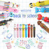 Comidox 8Pcs 10 in 1 Color Retractable Ballpoint Pen Creative Cartoon Shape Multicolor Pens Medium Point (0.7mm) for School Office Supply