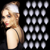 Geyoga 24 Pcs 1920s White Feather Hair Clip - Elegant Headpiece and Flapper Accessories for Women's Bridal Wedding Party