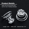 WILLBOND 60 Pieces Rhinestone Crystal Twisters Set Spiral Hair Pin Coil for Wedding, Bridal, Prom, Party and Important Occasion with Clear Container