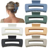 Sisiaipu 4 Inch Big Hair Claw Clips 6 Pcs Large Claw for Thick Hair Square Hair Clips for Women Rectangle Hair Clips Nonslip Acrylic Banana Jaw Clips