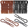 Bememo 20 Pcs Grip Hair Pins for Thick Hair U Shaped Pin French Simple Fast Spiral Braid Twist Styling Clip Pin for Lady Women, Wedding Bridal Hairst