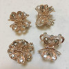 Numblartd Set of 4 Vintage Pearl Rhinestone Alloy Small Size Butterfly Hair Claw Jaw Clips Pins - Women Fashion Chic Hair Updo Grip Hair Catch Clamp