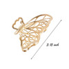 Large Metal Hair Claw Clips, Butterfly Barrette, Non-slip Hollow Jaw Clamp Clips, Hairpins for Women and Girls (Gold, Silver)