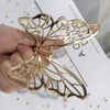 Large Metal Hair Claw Clips, Butterfly Barrette, Non-slip Hollow Jaw Clamp Clips, Hairpins for Women and Girls (Gold, Silver)