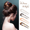 WILLBOND 10 Pcs U Shaped French Hair Pins Tortoise Shell Hair Forks 4" Cellulose Acetate Updo Sticks for Women Chignon Vintage Hairstyle Accessories