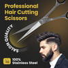 Professional Hair Cutting Scissors - Krisp Shave Japanese Stainless Steel Salon Barber Scissor (7 inch Inch) - Shears for Men's Beard Mustache Women