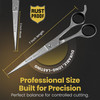 Professional Hair Cutting Scissors - Krisp Shave Japanese Stainless Steel Salon Barber Scissor (7 inch Inch) - Shears for Men's Beard Mustache Women