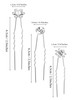 EBOOT 40 Pack Bridal Wedding Hair Pins Rhinestone Hair Clips Accessories for Women and Girls (Style B)
