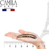 Camila Paris CP2484 French Twist Stick Clip Pins, Handmade, Onyx, Girls Hair Pin U-Shaped Hair Fork for Girls Spiral Updo Chignon Bun Holder, Fashion