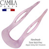 Camila Paris CP3415 French Twist Stick Clip Pins, Purple, Wavy Hair Pin U-Shaped Hair Fork for Girls Spiral Updo Chignon Bun Holder, Fashion Flexible
