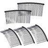 Hicarer 5 Pcs Black Metal Wire Hair Combs, 20 Teeth Wire Twist Bridal Wedding Veil Combs