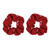 Bandana Scrunchies Cotton Hair Bobble - Set of 2 (Red)