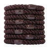 Brown Hair Ties for Thick Hair, Grab & Go Ponytail Holders, 8 Pack, Mocha