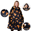 Giggling Getup Wearable Blanket Hoodie for Adults Gifts for Teen Girls Sister Women Sherpa Fleece Printed Hooded Blanket Sweatshirt Warm Cozy with Po