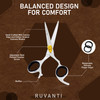 Ruvanti Hair Cutting Scissors - Professional Barber Premium Shears For Salon And Home Use, Sharp & Durbale Stainless Steel Blades for essential hair