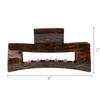 France Luxe Large Cutout Rectangle Claw Clip - Mojave