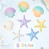 Juexica 8 Pieces Starfish Shell Hair Clip Beach Halloween Mermaid Costume Accessories Resin Seashell Seastar Hair Clip Christmas Gifts for Women