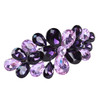 Sankuwen Flower Rhinestone Hairpin Luxury Floral Hair Barrette Clip Crystal Hair Accessories Gifts for Women,Ladies(Purple)