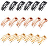 18 Pieces Snap Hair Clip 3 Prong Hair Clips Metal Double Grip Hair Clips Hair Barrettes Hair Pins Hair Accessories for Women, Multicolor