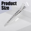 YGDZ Duck Billed Clips, 30pcs 3.5 Inch Metal Alligator Curl Hair Clips with Holes for Styling, Coloring, Thick Hair Rollers, Salon Use, Silver