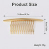 2pcs (Gold+Silver) Smooth Alloy Wire Hair Clip Tooth Comb *Side Comb Bridal Wedding Veil Comb Hair Clips for Women Girls